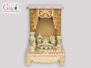 Bộ ban thần tài thổ địa vẽ rồng Phúc Lộc Thọ vàng kim