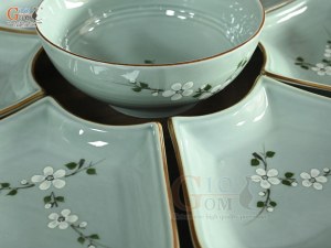 Bộ bát đĩa hoa mặt trời Ngọc Thanh Dương, 55cm (16 chi tiết)