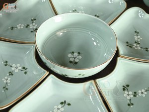 Bộ bát đĩa hoa mặt trời Ngọc Thanh Dương, 55cm (16 chi tiết)