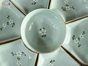 Bộ bát đĩa hoa mặt trời Ngọc Thanh Dương, 55cm (16 chi tiết)