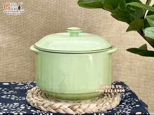 Bộ bát nắp men ngọc trơn