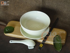 Bộ bát tô phở men kem, đường kính 16cm