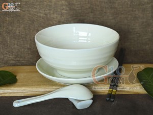 Bộ bát tô phở men kem, đường kính 16cm