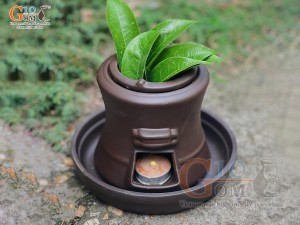 Bộ bếp gốm đốt xông lọc không khí