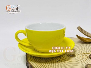 Bộ cốc capuchino vàng 220ml