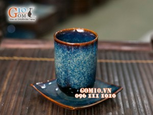 Bộ cốc tròn cao men hỏa biến 10cm