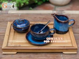 Bộ cốc và bình sữa men hỏa biến