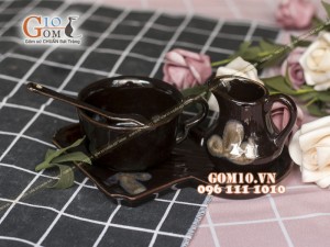 Bộ cà phê men màu