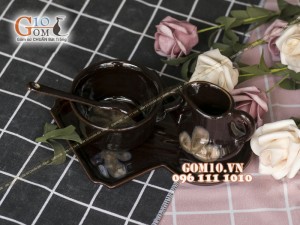 Bộ cà phê men màu
