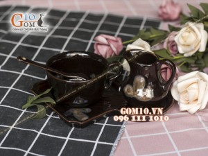 Bộ cà phê men màu