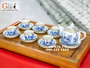 Bộ dáng bưởi men lam cổ, cảnh trúc lâm thất hiền, bọc đồng