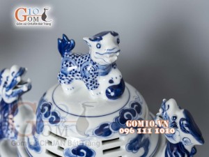 Bộ đỉnh hạc men trắng cao cấp đỉnh 50cm, cả chân kê