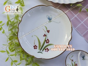 Bộ đồ ăn Đào Chuồn Kem - Đầy đủ chi tiết