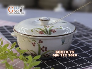 Bộ đồ ăn Đào Chuồn Kem 003