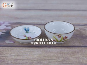 Bộ đồ ăn Đào Chuồn Kem