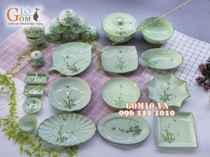 Bộ đồ ăn Đào Chuồn Ngọc - Đầy đủ chi tiết