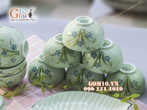 Bộ đồ ăn Đào Chuồn Ngọc - Đầy đủ chi tiết