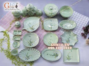 Bộ đồ ăn Đào Chuồn Ngọc - Đầy đủ chi tiết