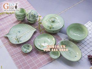 Bộ đồ ăn Đào Chuồn Ngọc 001