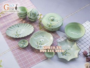 Bộ đồ ăn Đào Chuồn Ngọc 002