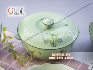 Bộ đồ ăn Đào Chuồn Ngọc 002