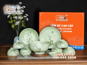 Bộ đồ ăn Đào Chuồn Ngọc, 11 chi tiết