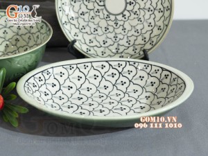 Bộ đồ ăn đồng xanh vẽ Bèo, 13 chi tiết