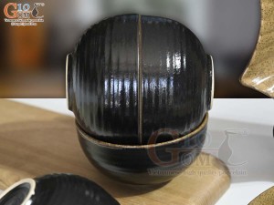 Bộ đồ ăn gốm vàng cao cấp Bát Tràng, 13 chi tiết