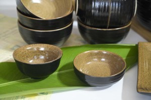 Bộ đồ ăn gốm vàng cao cấp Bát Tràng