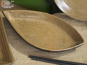 Bộ đồ ăn gốm vàng cao cấp Bát Tràng