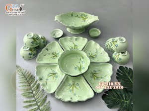 Bộ đồ ăn hoa mặt trời Đào Chuồn Ngọc