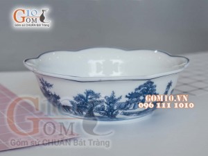 Bộ đồ ăn hoa mặt trời họa tiết cảnh Hồ Hoàn Kiếm