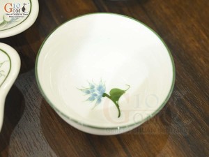 Bộ đồ ăn hoa mặt trời men trắng vẽ Cẩm Tú Cầu, đường kính 45cm
