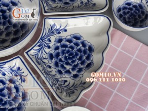 Bộ đồ ăn Hoa Mặt Trời vẽ hoa Tú Cầu