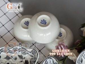 Bộ đồ ăn Hoa Mặt Trời vẽ Lá sun tràm