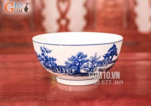 Bộ đồ ăn men cổ họa tiết Hồ Gươm