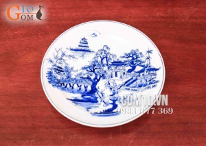 Bộ đồ ăn men cổ họa tiết Hồ Gươm