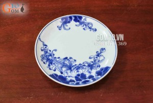 Bộ đồ ăn men cổ họa tiết hoa Sen