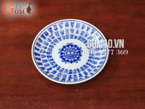 Bộ đồ ăn men cổ họa tiết Trăm Chữ Thọ