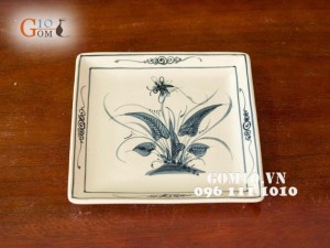 Bộ đồ ăn men cổ, vẽ chuồn chuồn lá khoai