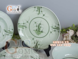 Bộ đồ ăn men cổ vẽ Cỏ Xanh
