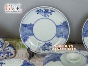 Bộ đồ ăn men cổ vẽ Phượng hóa, đầy đủ