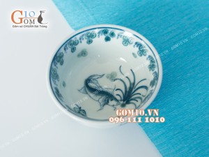 Bộ đồ ăn men cổ vẽ Song Ngư