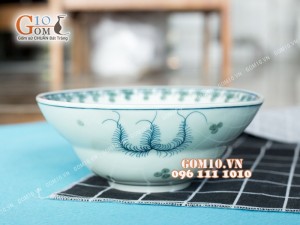 Bộ đồ ăn men cổ vẽ Song Ngư