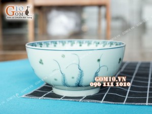 Bộ đồ ăn men cổ vẽ Song Ngư