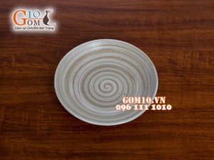 Bộ đồ ăn men gốm chỉ trắng