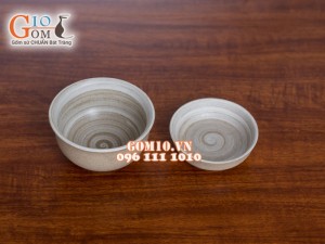 Bộ đồ ăn men gốm chỉ trắng