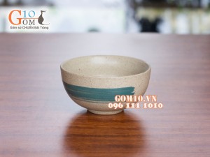 Bộ đồ ăn men gốm chỉ xanh