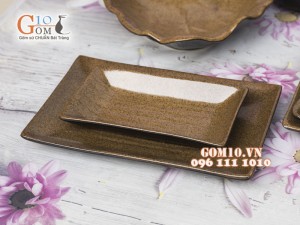 Bộ đồ ăn men gốm vàng, 25 chi tiết