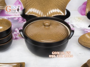 Bộ đồ ăn men gốm vàng, 25 chi tiết